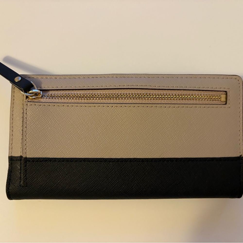 Kate Spade Beige Black Colorblock Wallet - Picture 3 of 3